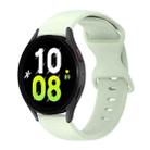 For Samsung Galaxy Watch 5 40mm 20mm Butterfly Buckle Solid Color Silicone Watch Band(Light Green) - 1