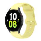 For Samsung Galaxy Watch 5 40mm 20mm Butterfly Buckle Solid Color Silicone Watch Band(Yellow) - 1