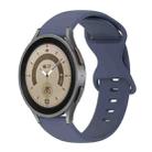 For Samsung Galaxy Watch 5 Pro 45mm 20mm Butterfly Buckle Solid Color Silicone Watch Band(Blue Gray) - 1