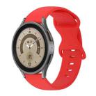 For Samsung Galaxy Watch 5 Pro 45mm 20mm Butterfly Buckle Solid Color Silicone Watch Band(Red) - 1