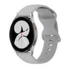 For Samsung Galaxy Watch 4 40mm 20mm Butterfly Buckle Solid Color Silicone Watch Band(Grey) - 1