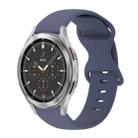 For Samsung Galaxy Watch 4 Classic 46mm 20mm Butterfly Buckle Solid Color Silicone Watch Band(Blue Gray) - 1