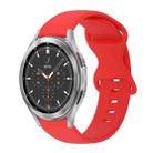 For Samsung Galaxy Watch 4 Classic 46mm 20mm Butterfly Buckle Solid Color Silicone Watch Band(Red) - 1