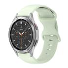 For Samsung Galaxy Watch 4 Classic 46mm 20mm Butterfly Buckle Solid Color Silicone Watch Band(Light Green) - 1