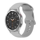 For Samsung Galaxy Watch 4 Classic 46mm 20mm Butterfly Buckle Solid Color Silicone Watch Band(Grey) - 1