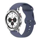 For Samsung Galaxy Watch 4 Classic 42mm 20mm Butterfly Buckle Solid Color Silicone Watch Band(Blue Gray) - 1