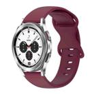 For Samsung Galaxy Watch 4 Classic 42mm 20mm Butterfly Buckle Solid Color Silicone Watch Band(Burgundy) - 1
