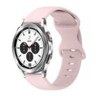 For Samsung Galaxy Watch 4 Classic 42mm 20mm Butterfly Buckle Solid Color Silicone Watch Band(Pink) - 1