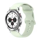 For Samsung Galaxy Watch 4 Classic 42mm 20mm Butterfly Buckle Solid Color Silicone Watch Band(Light Green) - 1