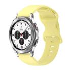 For Samsung Galaxy Watch 4 Classic 42mm 20mm Butterfly Buckle Solid Color Silicone Watch Band(Yellow) - 1