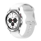 For Samsung Galaxy Watch 4 Classic 42mm 20mm Butterfly Buckle Solid Color Silicone Watch Band(White) - 1