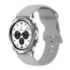 For Samsung Galaxy Watch 4 Classic 42mm 20mm Butterfly Buckle Solid Color Silicone Watch Band(Grey) - 1