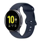 For Samsung Galaxy Watch Active 2 20mm Butterfly Buckle Solid Color Silicone Watch Band(Navy Blue) - 1