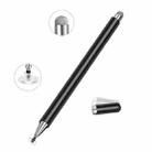 AT-30 2-in-1  Silicone Sucker + Conductive Cloth Head Handwriting Touch Screen Pen Mobile Phone Passive Capacitive Pen(Black) - 1