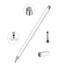 AT-30 2-in-1 Silicone Sucker + Conductive Cloth Head Handwriting Touch Screen Pen Mobile Phone Passive Capacitive Pen with 1 Pen Head(White) - 1
