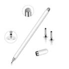 AT-30 2-in-1 Silicone Sucker + Conductive Cloth Head Handwriting Touch Screen Pen Mobile Phone Passive Capacitive Pen with 1 Pen Head(White) - 1