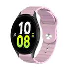 For Samsung Galaxy Watch 5 40mm 20mm Corrugated Silicone Watch Band(Pink) - 1