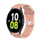 For Samsung Galaxy Watch 5 40mm 20mm Corrugated Silicone Watch Band(Sand Pink) - 1