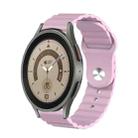 For Samsung Galaxy Watch 5 Pro 45mm 20mm Corrugated Silicone Watch Band(Pink) - 1