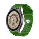 For Samsung Galaxy Watch 5 Pro 45mm 20mm Corrugated Silicone Watch Band(Green) - 1