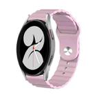 For Samsung Galaxy Watch 4 40mm 20mm Corrugated Silicone Watch Band(Pink) - 1