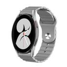 For Samsung Galaxy Watch 4 40mm 20mm Corrugated Silicone Watch Band(Grey) - 1