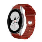 For Samsung Galaxy Watch 4 40mm 20mm Corrugated Silicone Watch Band(Burgundy) - 1