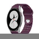 For Samsung Galaxy Watch 4 40mm 20mm Corrugated Silicone Watch Band(Purple) - 1