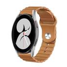 For Samsung Galaxy Watch 4 40mm 20mm Corrugated Silicone Watch Band(Brown) - 1
