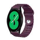 For Samsung Galaxy Watch 4 44mm 20mm Corrugated Silicone Watch Band(Purple) - 1