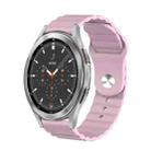 For Samsung Galaxy Watch 4 Classic 46mm 20mm Corrugated Silicone Watch Band(Pink) - 1