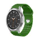 For Samsung Galaxy Watch 4 Classic 46mm 20mm Corrugated Silicone Watch Band(Green) - 1