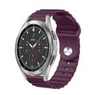 For Samsung Galaxy Watch 4 Classic 46mm 20mm Corrugated Silicone Watch Band(Purple) - 1