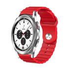 For Samsung Galaxy Watch 4 Classic 42mm 20mm Corrugated Silicone Watch Band(Red) - 1