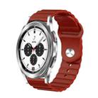 For Samsung Galaxy Watch 4 Classic 42mm 20mm Corrugated Silicone Watch Band(Burgundy) - 1