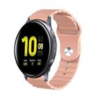 For Samsung Galaxy Watch Active 2 20mm Corrugated Silicone Watch Band(Sand Pink) - 1