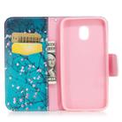 Colored Drawing Pattern Horizontal Flip Leather Case for Samsung GalaxyJ730&J7,with Holder & Card Slots & Wallet(Plum Blossom) - 1