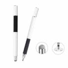 AT-31 Conductive Cloth Head + Precision Sucker Capacitive Pen Head 2-in-1 Handwriting Stylus(Silvery White) - 1