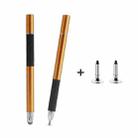 AT-31 Conductive Cloth Head + Precision Sucker Capacitive Pen Head 2-in-1 Handwriting Stylus with 2 Pen Head(Golden) - 1