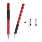 AT-31 Conductive Cloth Head + Precision Sucker Capacitive Pen Head 2-in-1 Handwriting Stylus with 2 Pen Head(Red) - 1