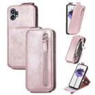 For Nothing Phone 1 Zipper Wallet Vertical Flip Leather Phone Case(Pink) - 1