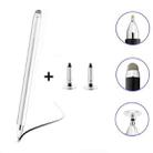 AT-32 3-in-1 Precision Sucker Capacitive Pen + Conductive Cloth Head + Handwriting Signature Pen Mobile Phone Touch Screen Pen with 2 Pen Head(Silver) - 1