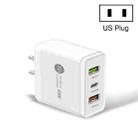 45W PD3.0 + 2 x QC3.0 USB Multi Port Quick Charger, US Plug(White) - 1