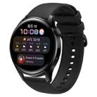 For Huawei Watch3 22mm Waterproof Sports Silicone Watch Band(Black) - 1