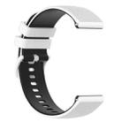 For Samsung Galaxy Watch4 40mm 20mm Checkered Two-Color Silicone Watch Band(White+Black) - 2