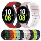 For Samsung Galaxy Watch4 40mm 20mm Checkered Two-Color Silicone Watch Band(White+Black) - 3
