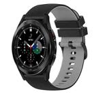 For Samsung  Galaxy Watch4 Classic 42mm 20mm Checkered Two-Color Silicone Watch Band(Black+Grey) - 1