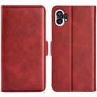 For Nothine Phone 1 Dual-side Magnetic Buckle Leather Phone Case(Red) - 1