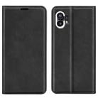 For Nothine Phone 1 Retro-skin Magnetic Suction Leather Phone Case(Black) - 1