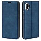 For Nothine Phone 1 Retro-skin Magnetic Suction Leather Phone Case(Dark Blue) - 1